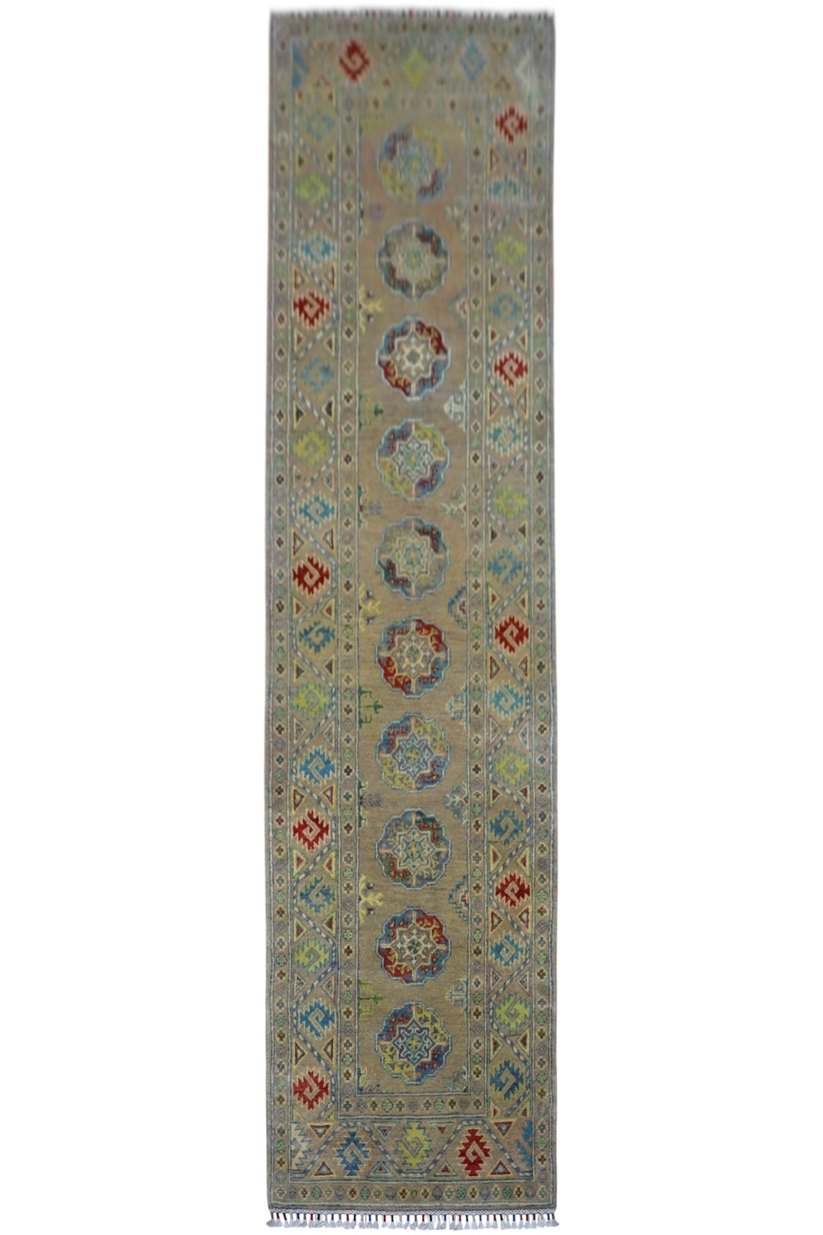 Hand-Knotted Afghani Kazak Wool Rug – 2’7″  x  10’0″ - Nuvé