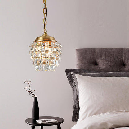Pine Cone Crystal Pendant Light