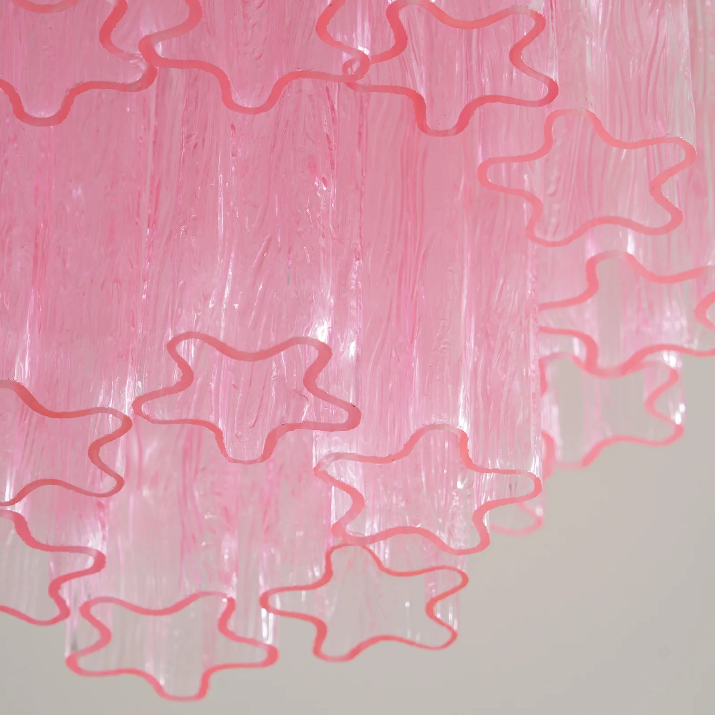 Pink Glass Tubes Murano Ceiling Lamp - Nuvé