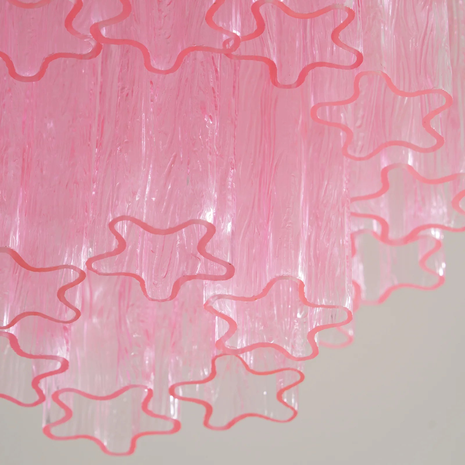 Pink Glass Tubes Murano Ceiling Lamp - Nuvé