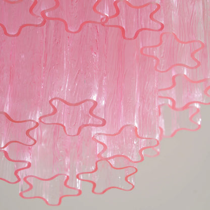 Pink Glass Tubes Murano Ceiling Lamp - Nuvé