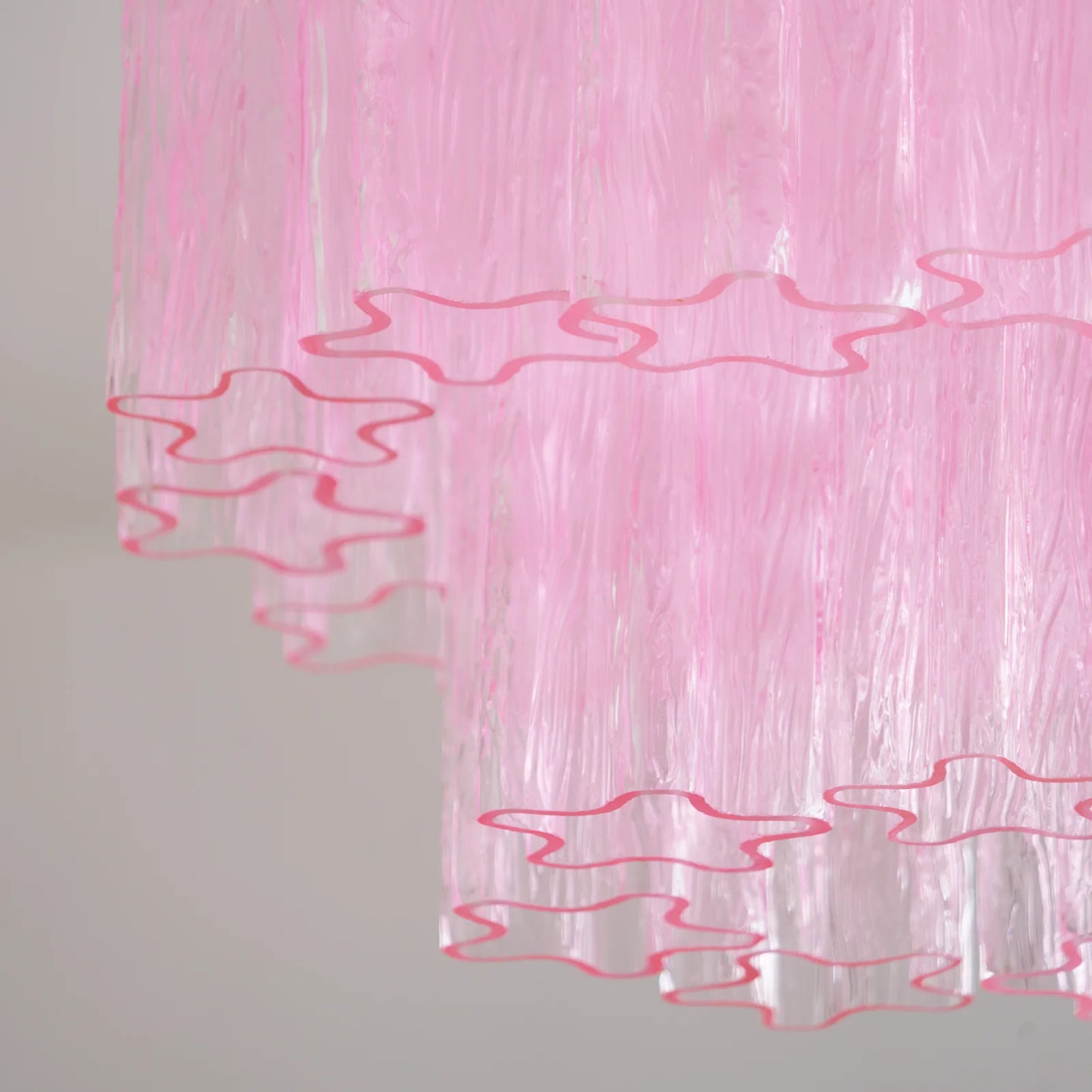 Pink Glass Tubes Murano Ceiling Lamp - Nuvé
