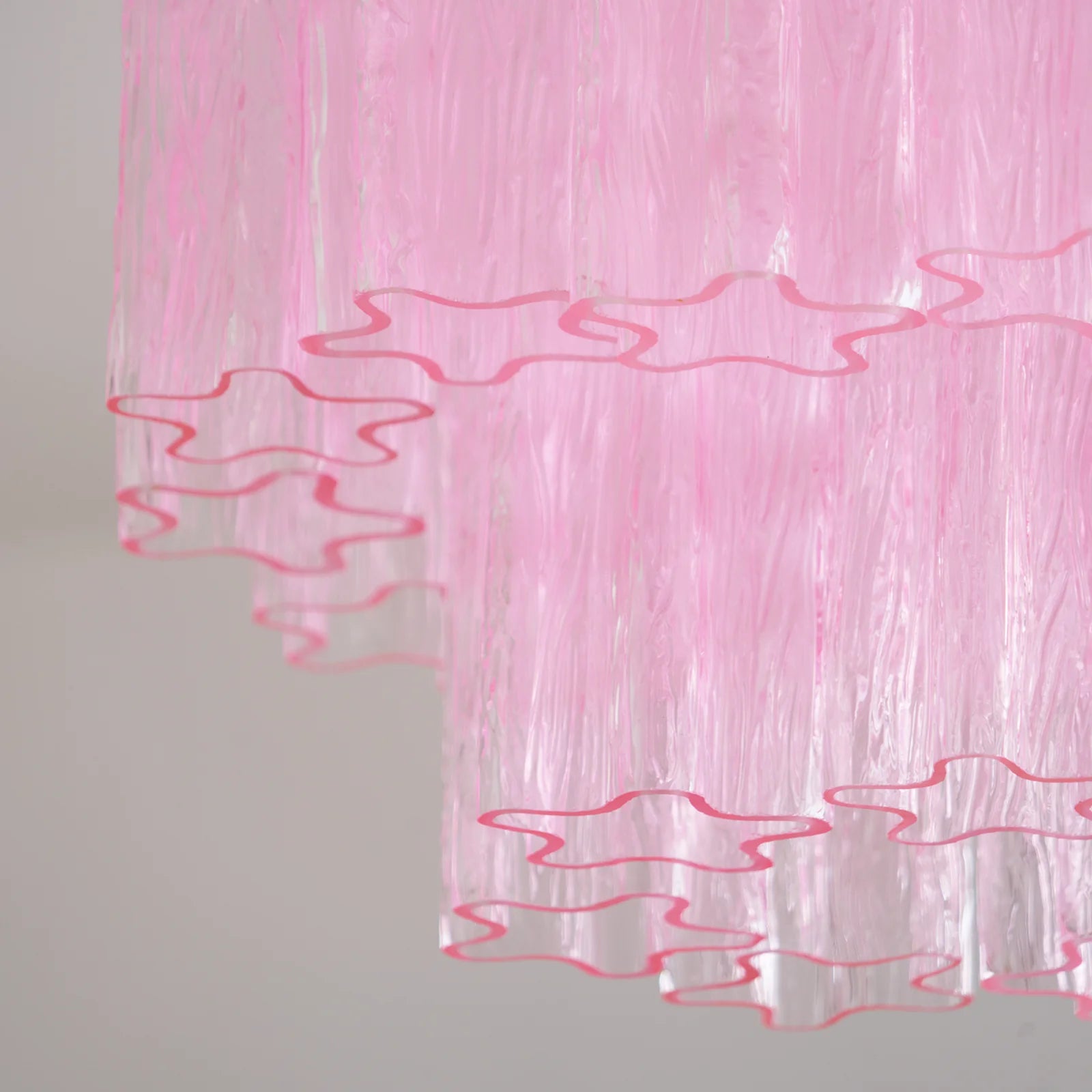 Pink Glass Tubes Murano Ceiling Lamp - Nuvé