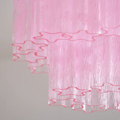 Pink Glass Tubes Murano Ceiling Lamp - Nuvé