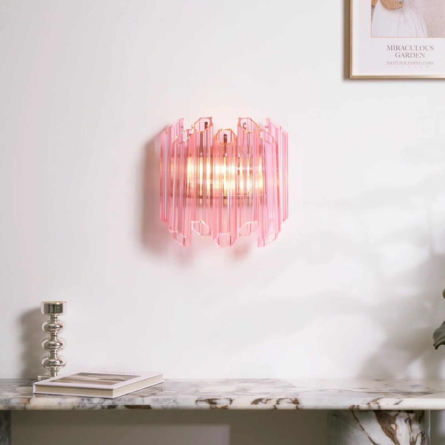Pink Mirror Palermo Wall Light - Nuvé