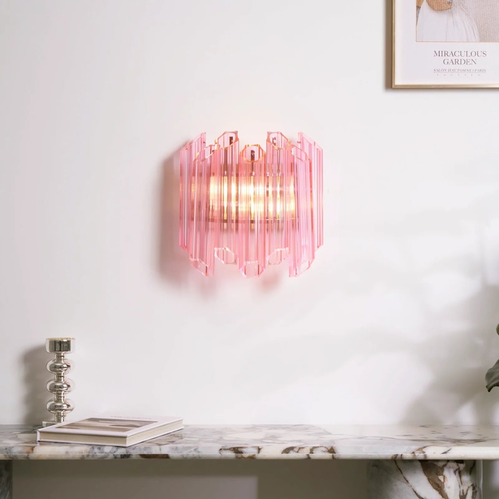 Pink Mirror Palermo Wall Light - Nuvé