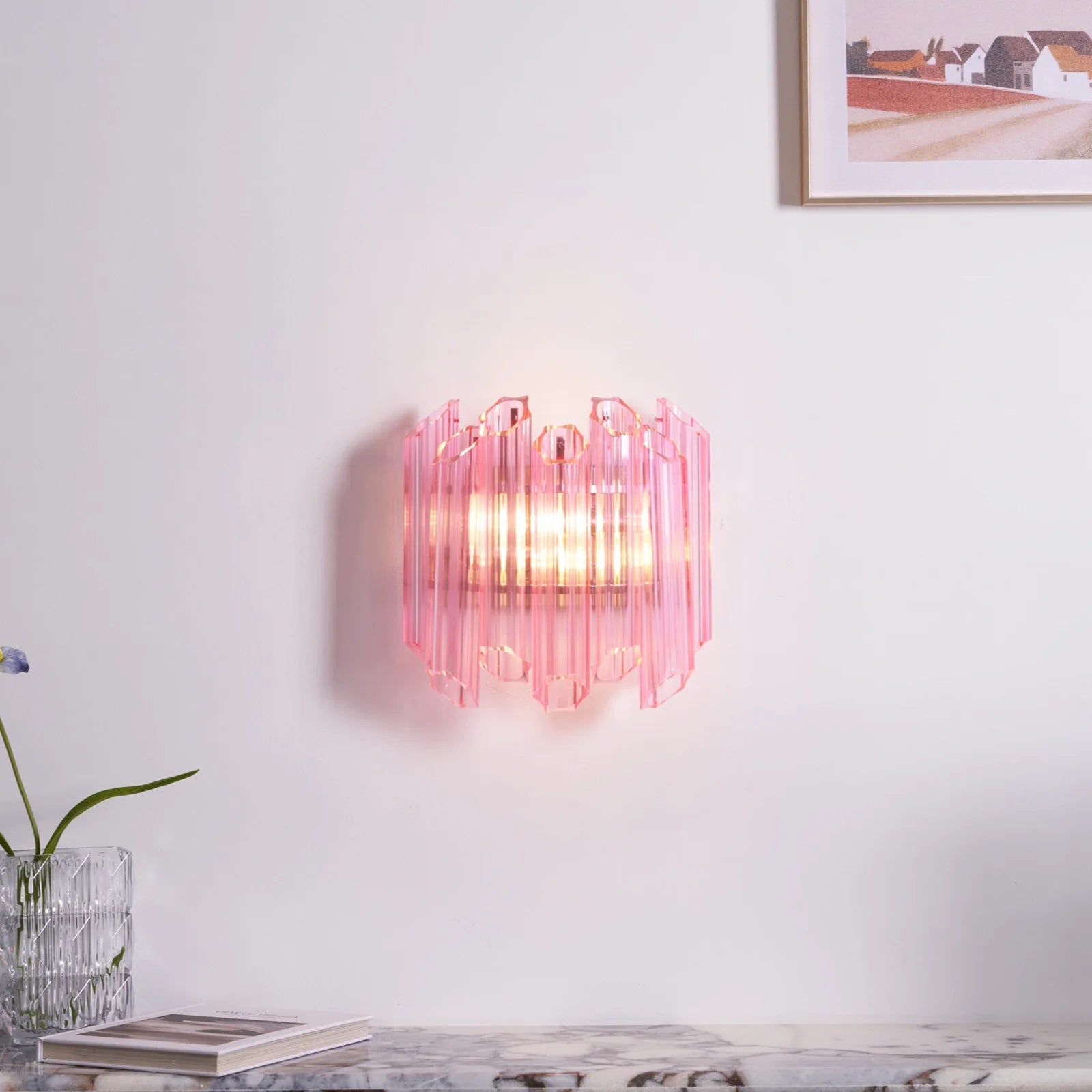 Pink Mirror Palermo Wall Light - Nuvé