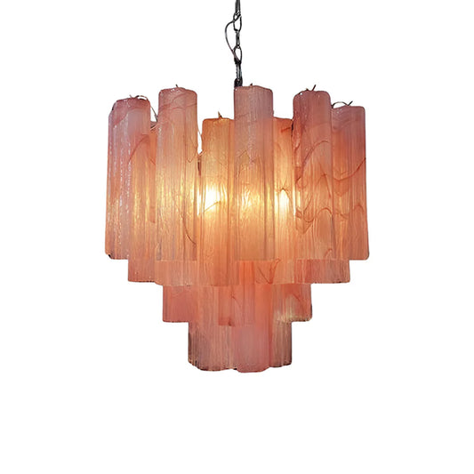 Pink Murano Glass Tronchi Chandelier - Nuvé