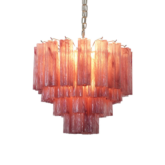 Pink Murano Glass Tronchi Chandelier - Nuvé