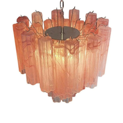 Pink Murano Glass Tronchi Chandelier - Nuvé