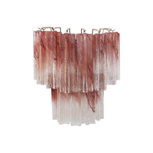 Pink Murano Glass Tube Wall Sconces - Nuvé