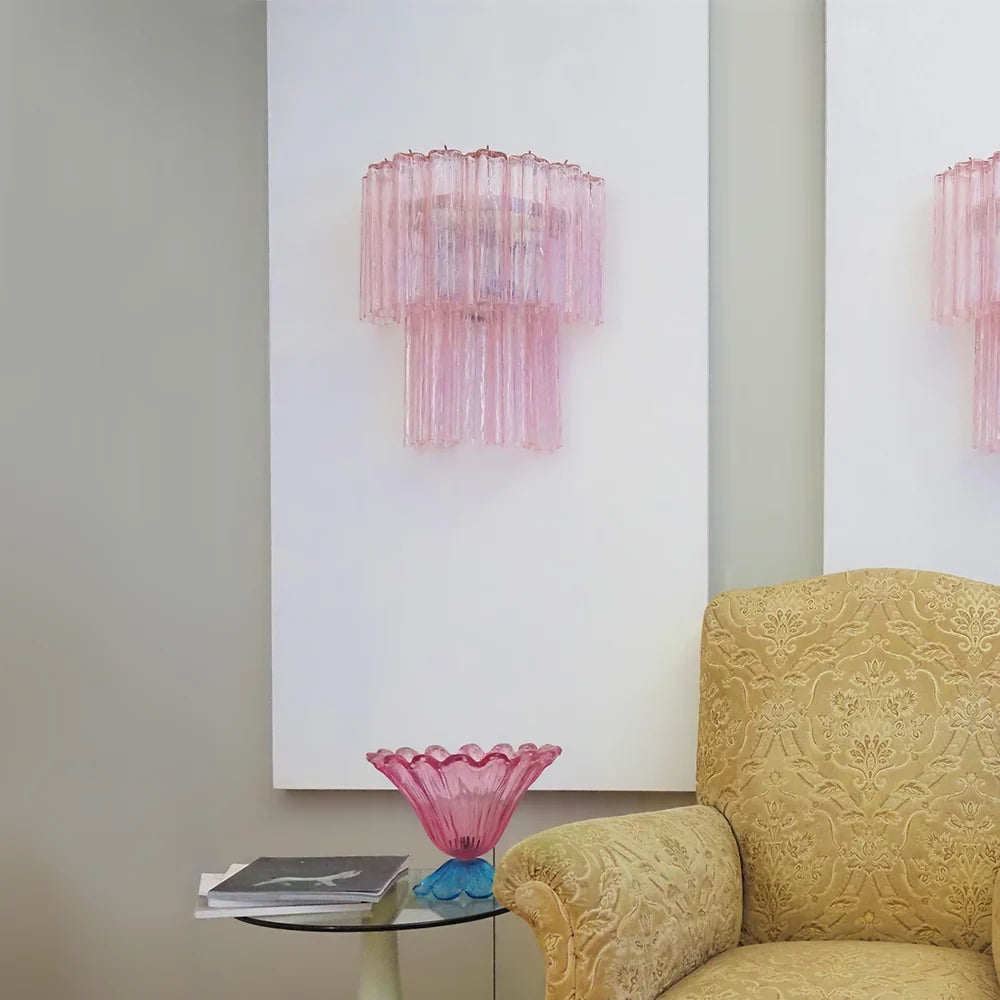 Pink Murano Glass Wall Sconces - Nuvé