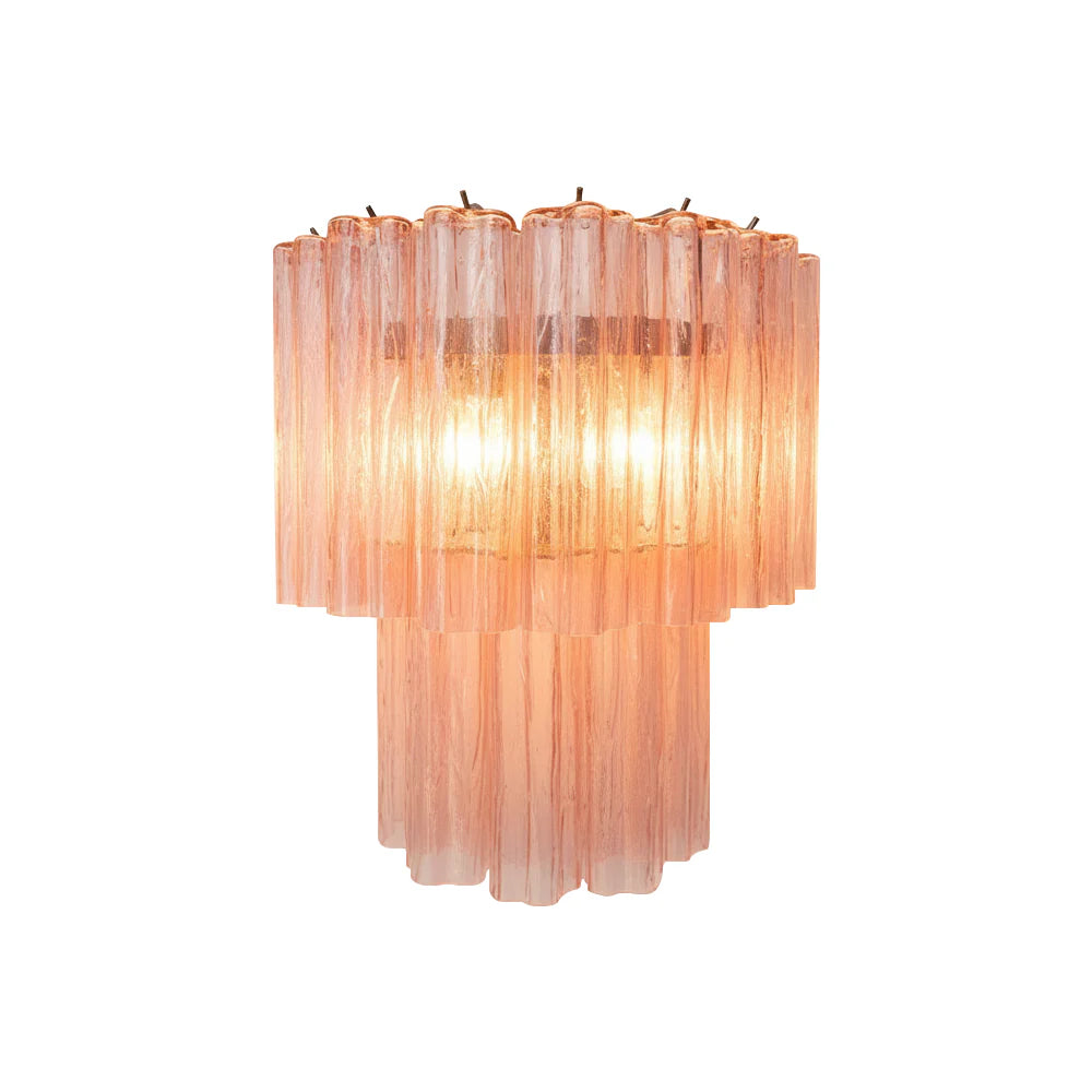 Star Shaped Murano Pink Glass Wall Lamp - Nuvé