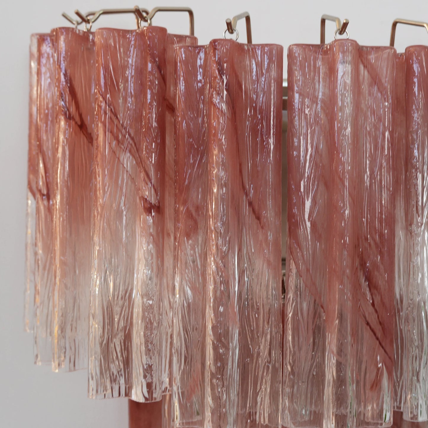 Pink Murano Glass Tube Wall Sconces - Nuvé