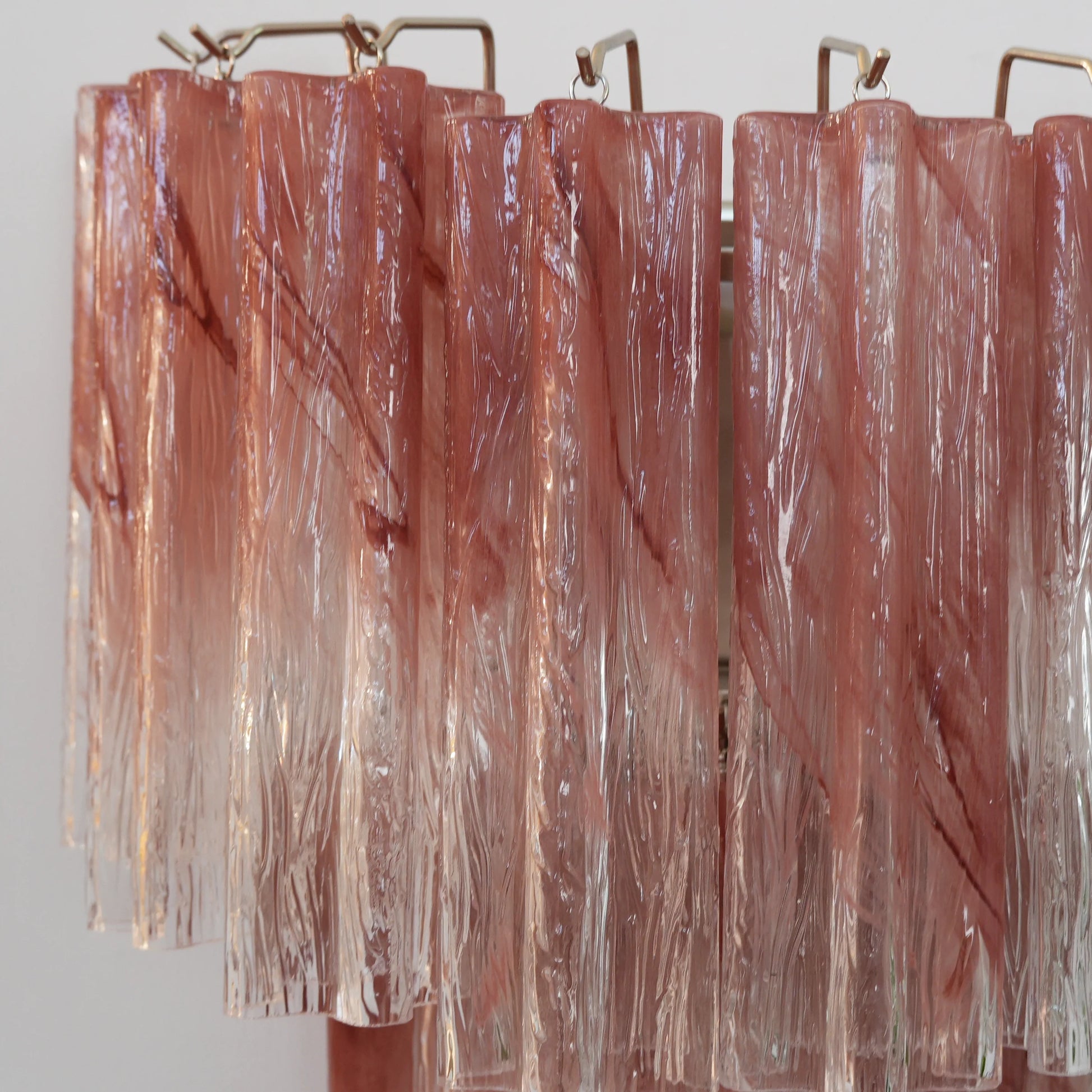 Pink Murano Glass Tube Wall Sconces - Nuvé