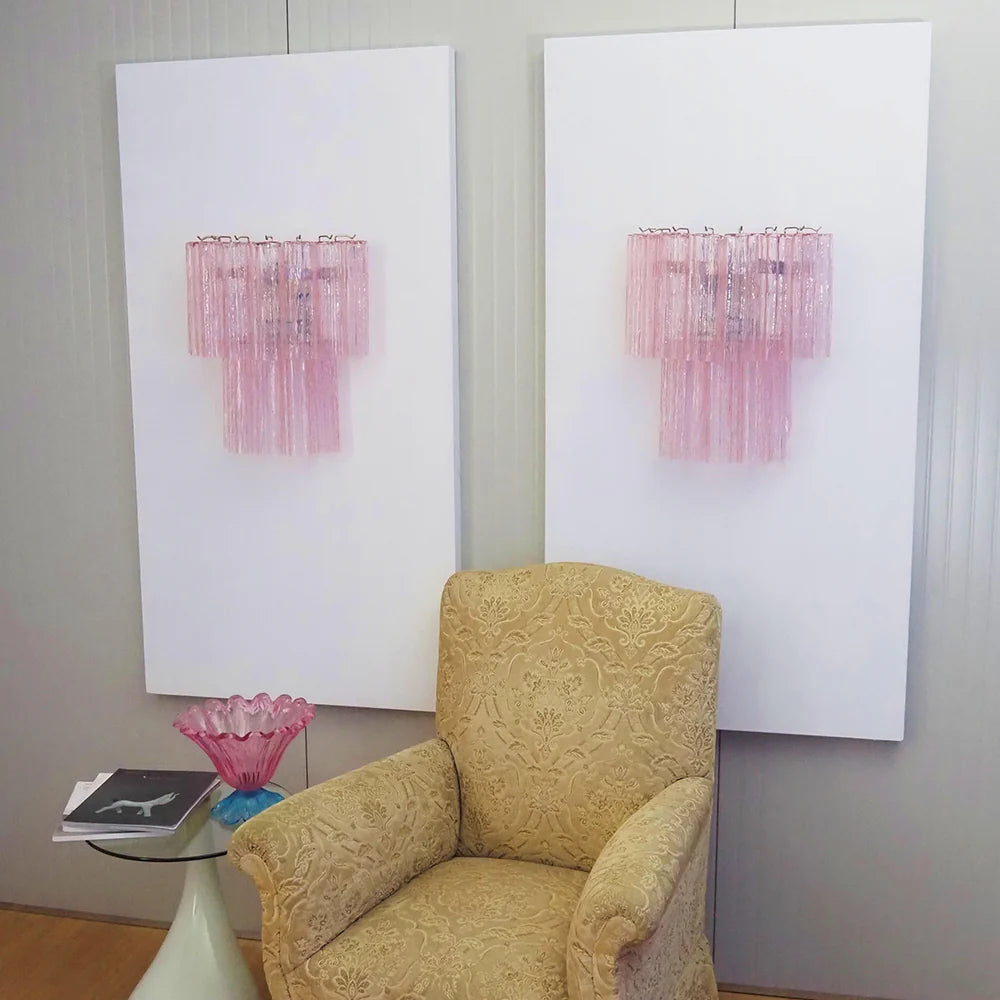 Pink Murano Glass Wall Sconces - Nuvé