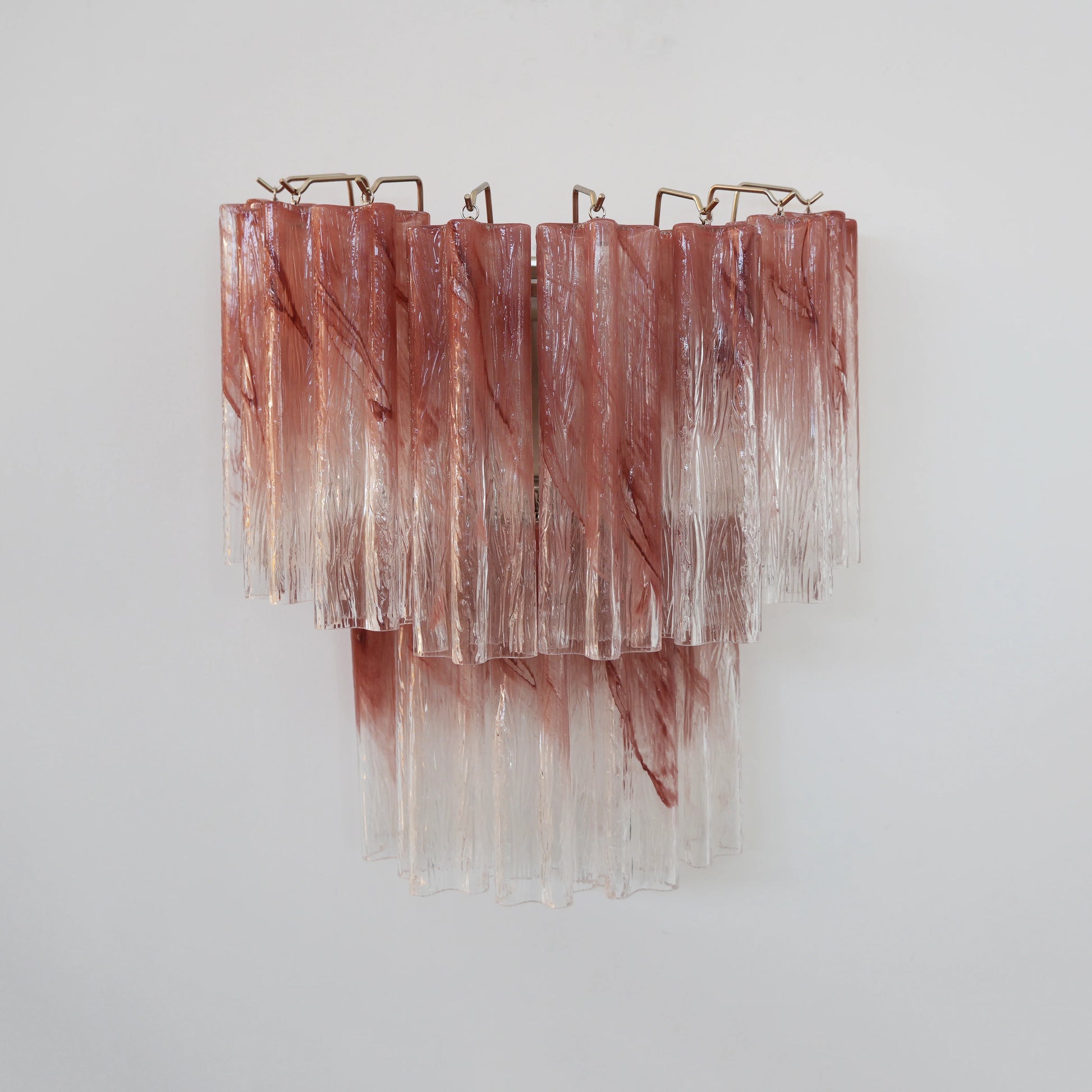 Pink Murano Glass Tube Wall Sconces - Nuvé