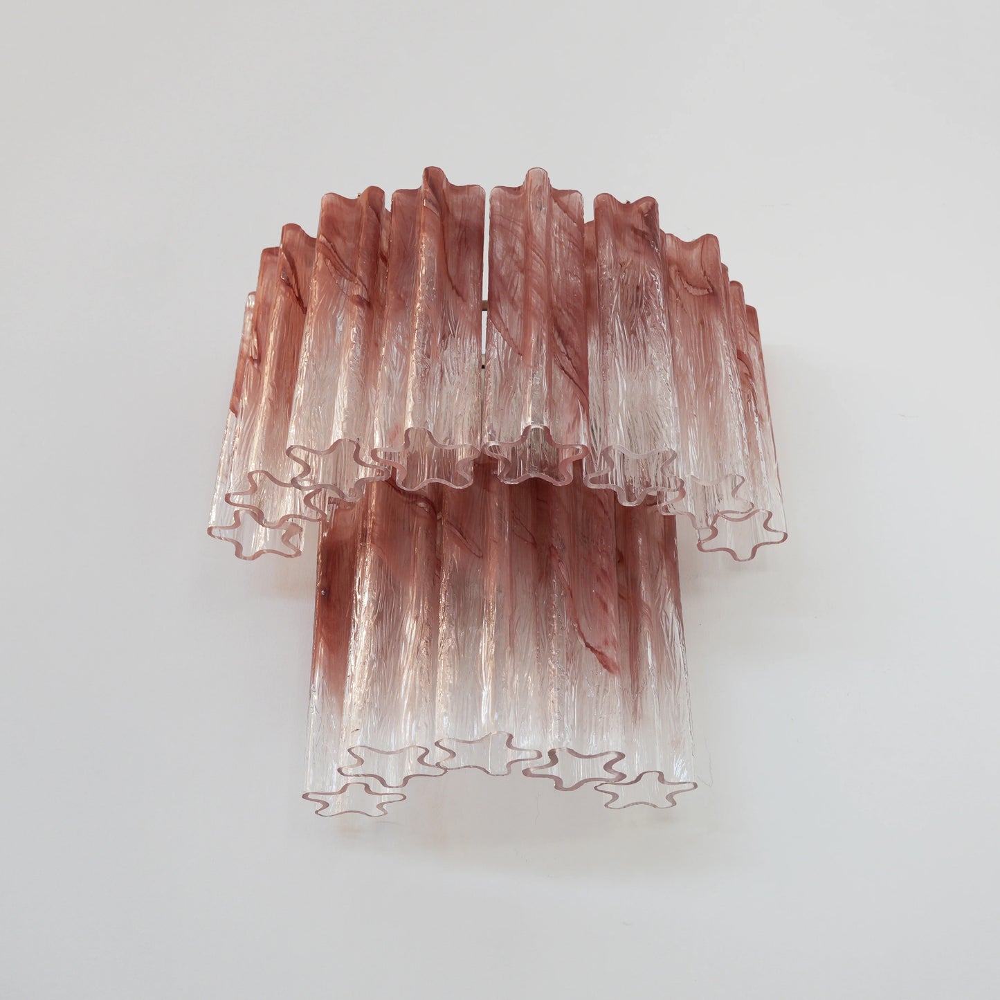 Pink Murano Glass Tube Wall Sconces - Nuvé