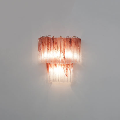 Pink Murano Glass Tube Wall Sconces - Nuvé