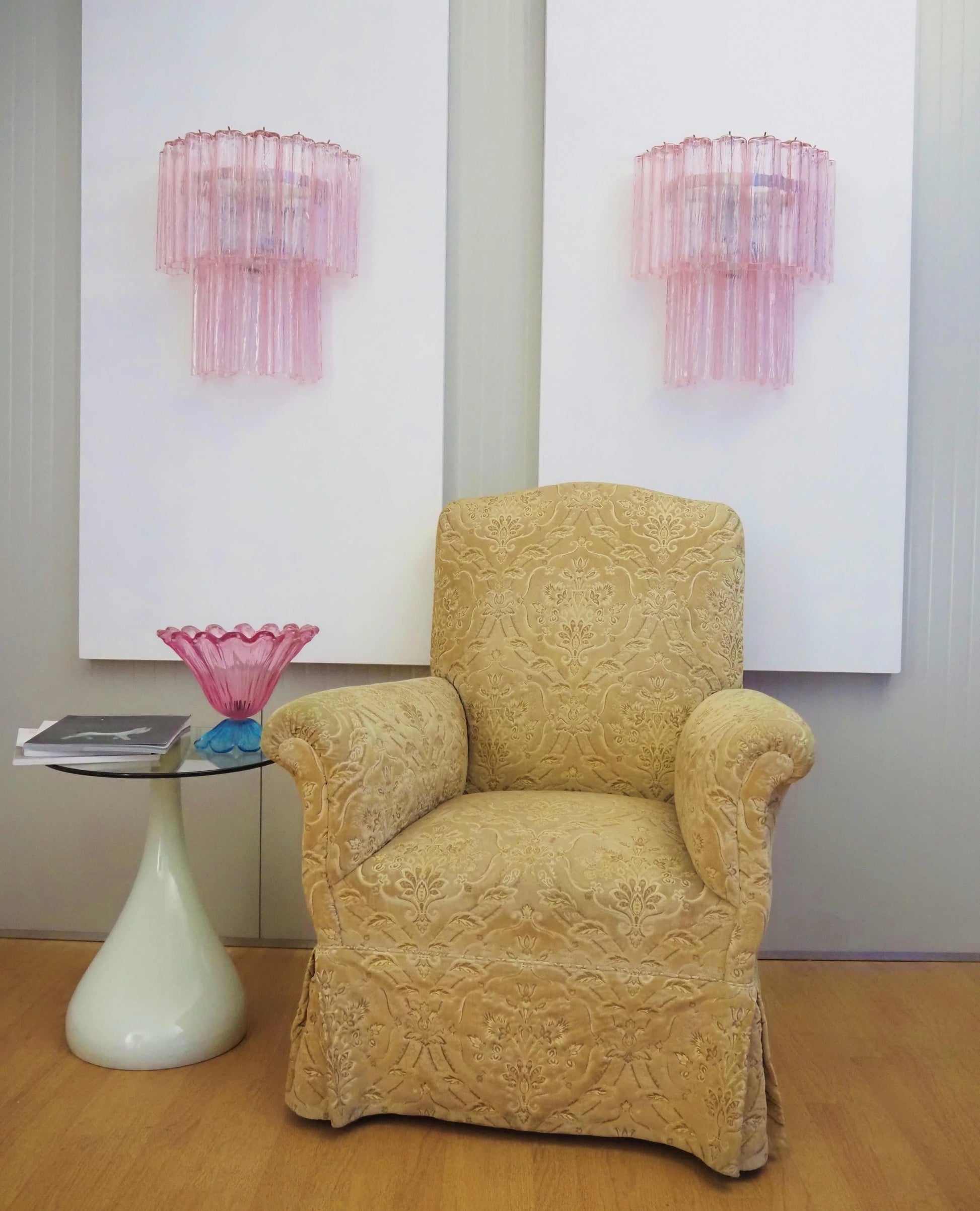 Pink Murano Glass Wall Sconces - Nuvé