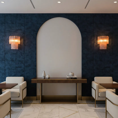 Star Shaped Murano Pink Glass Wall Lamp - Nuvé