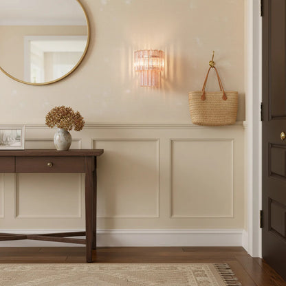 Star Shaped Murano Pink Glass Wall Lamp - Nuvé