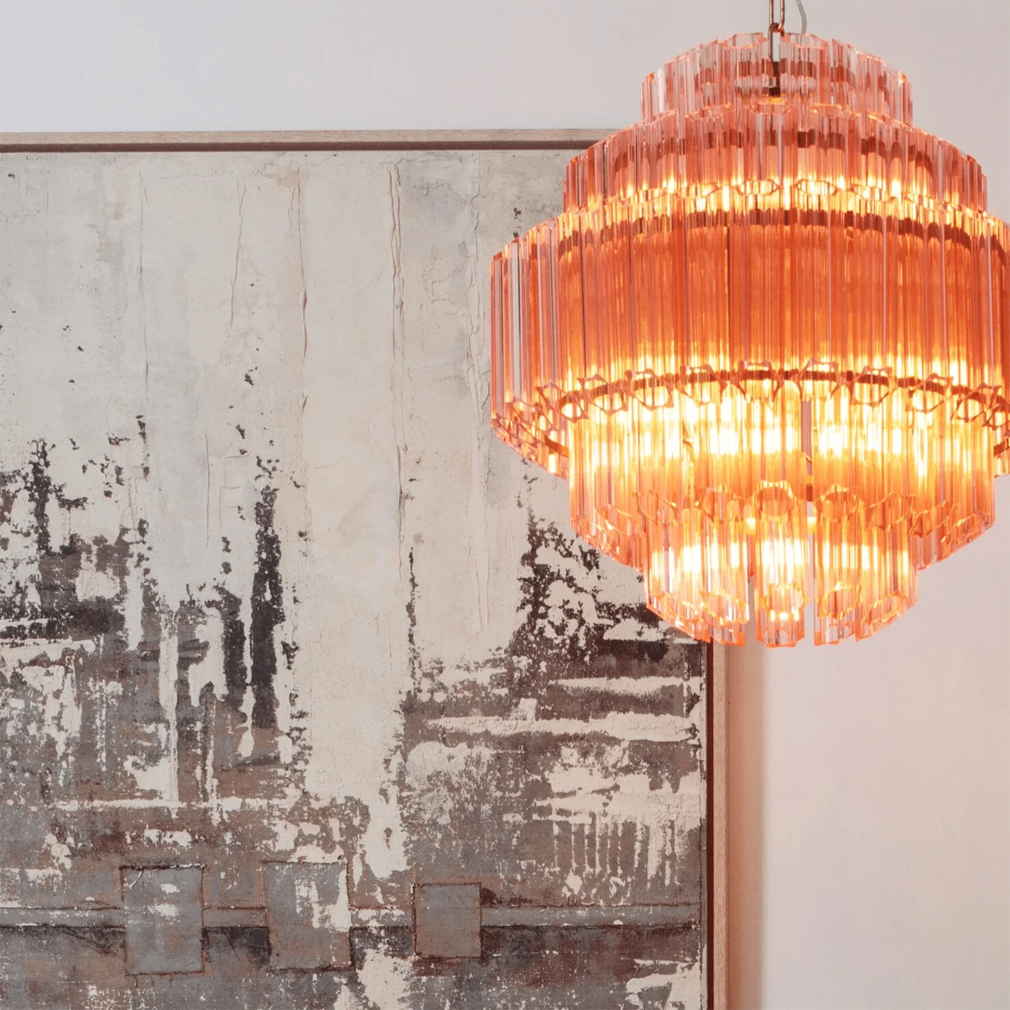 Pink Palermo Round Chandelier - Nuvé