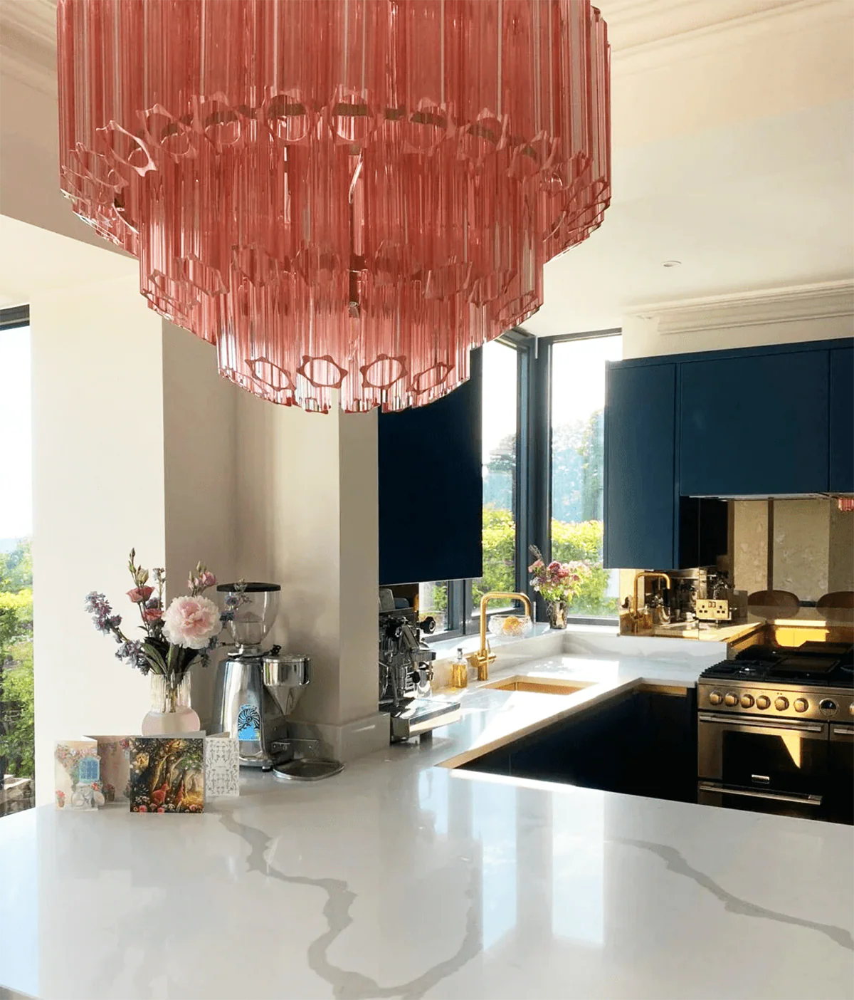 Pink Palermo Round Chandelier - Nuvé