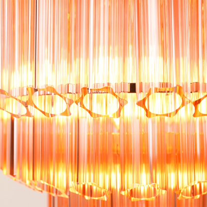 Pink Palermo Round Chandelier