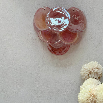 Pink Vintage Murano Glass Wall Lamp - Nuvé