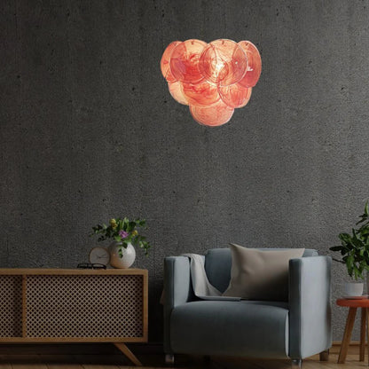 Pink Vintage Murano Glass Wall Lamp - Nuvé