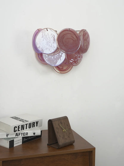 Pink Vintage Murano Glass Wall Lamp