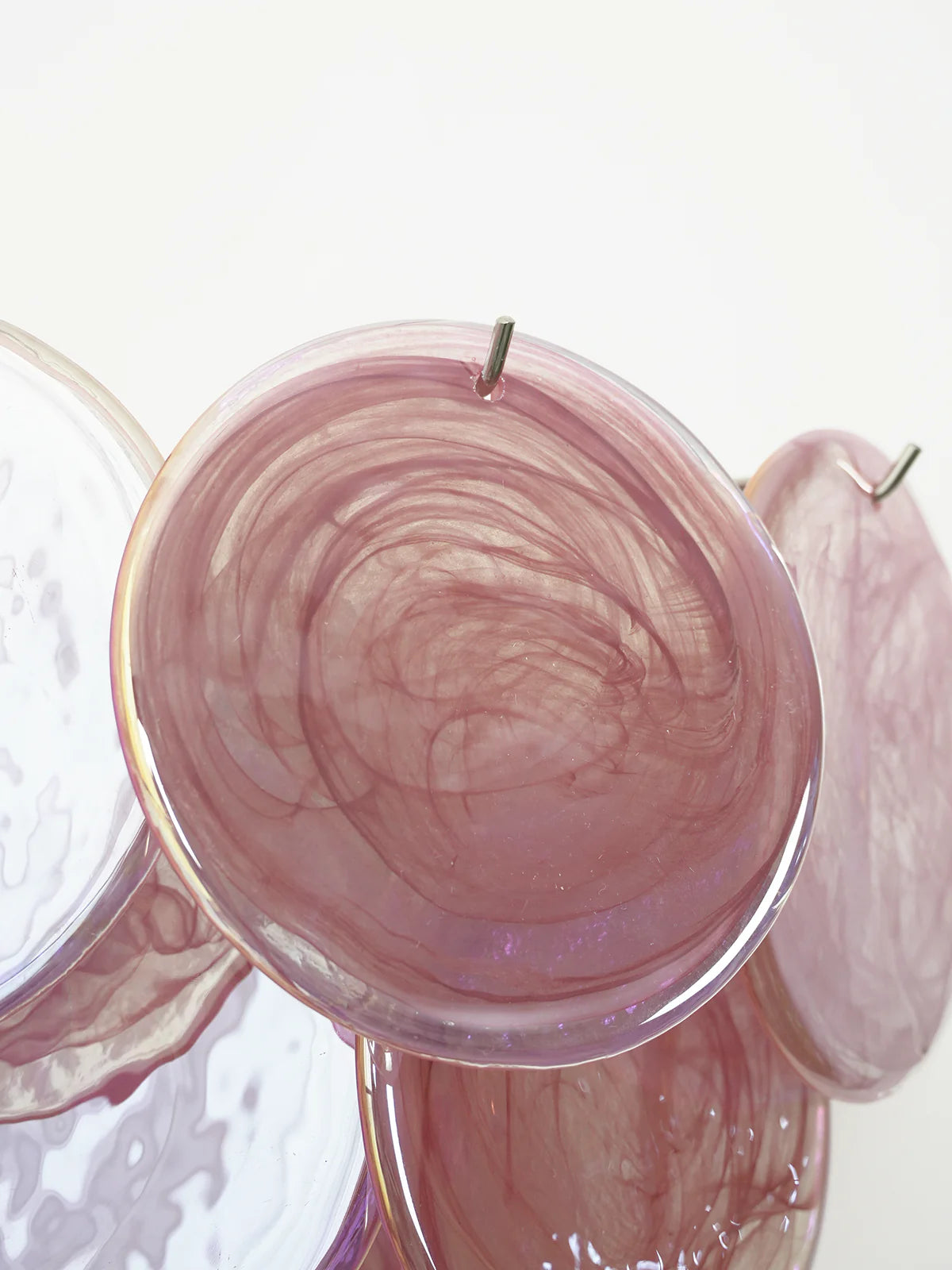 Pink Vintage Murano Glass Wall Lamp
