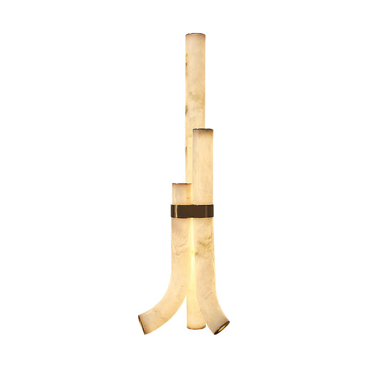 Modern Alabaster Piped Floor Lamp - Nuvé