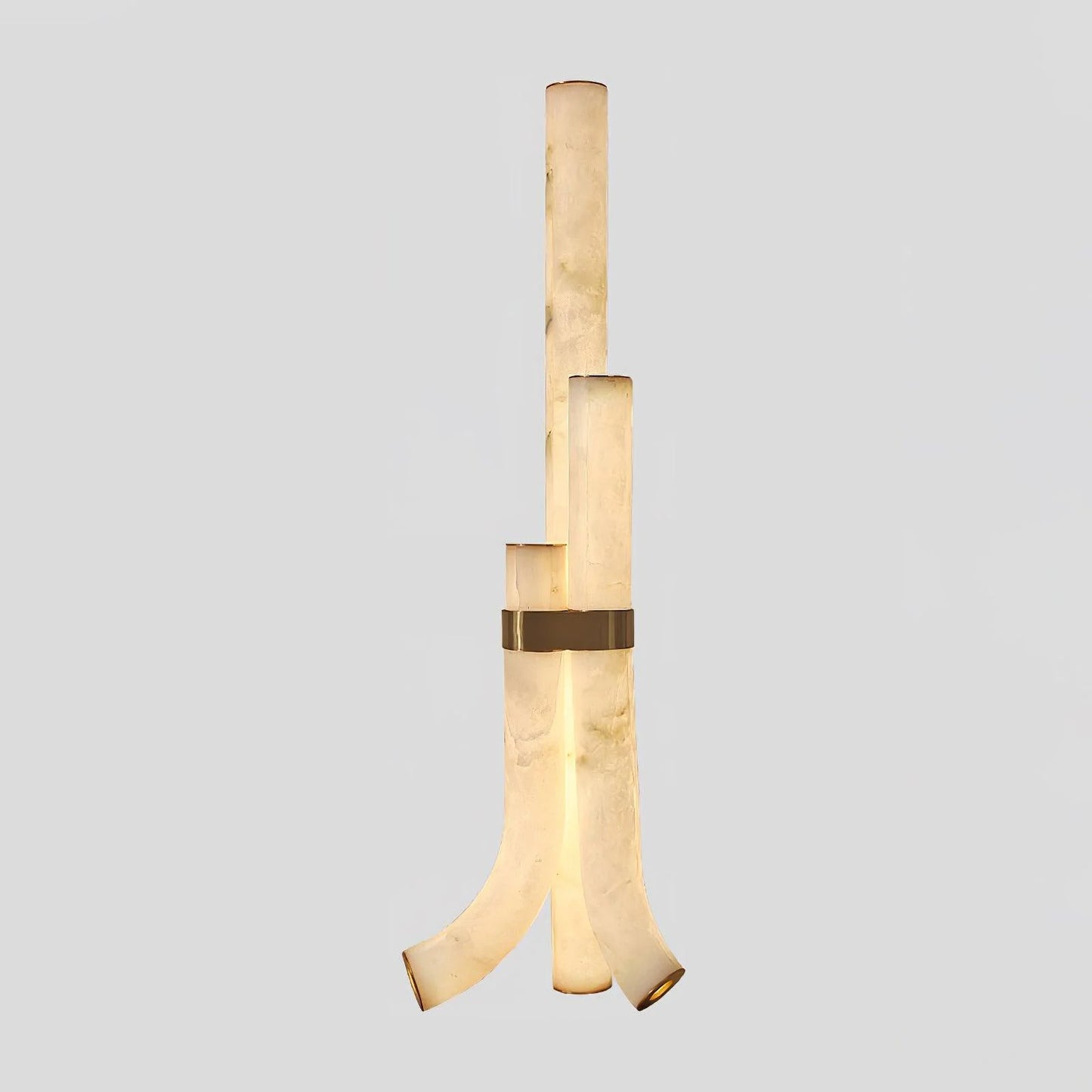 Modern Alabaster Piped Floor Lamp - Nuvé