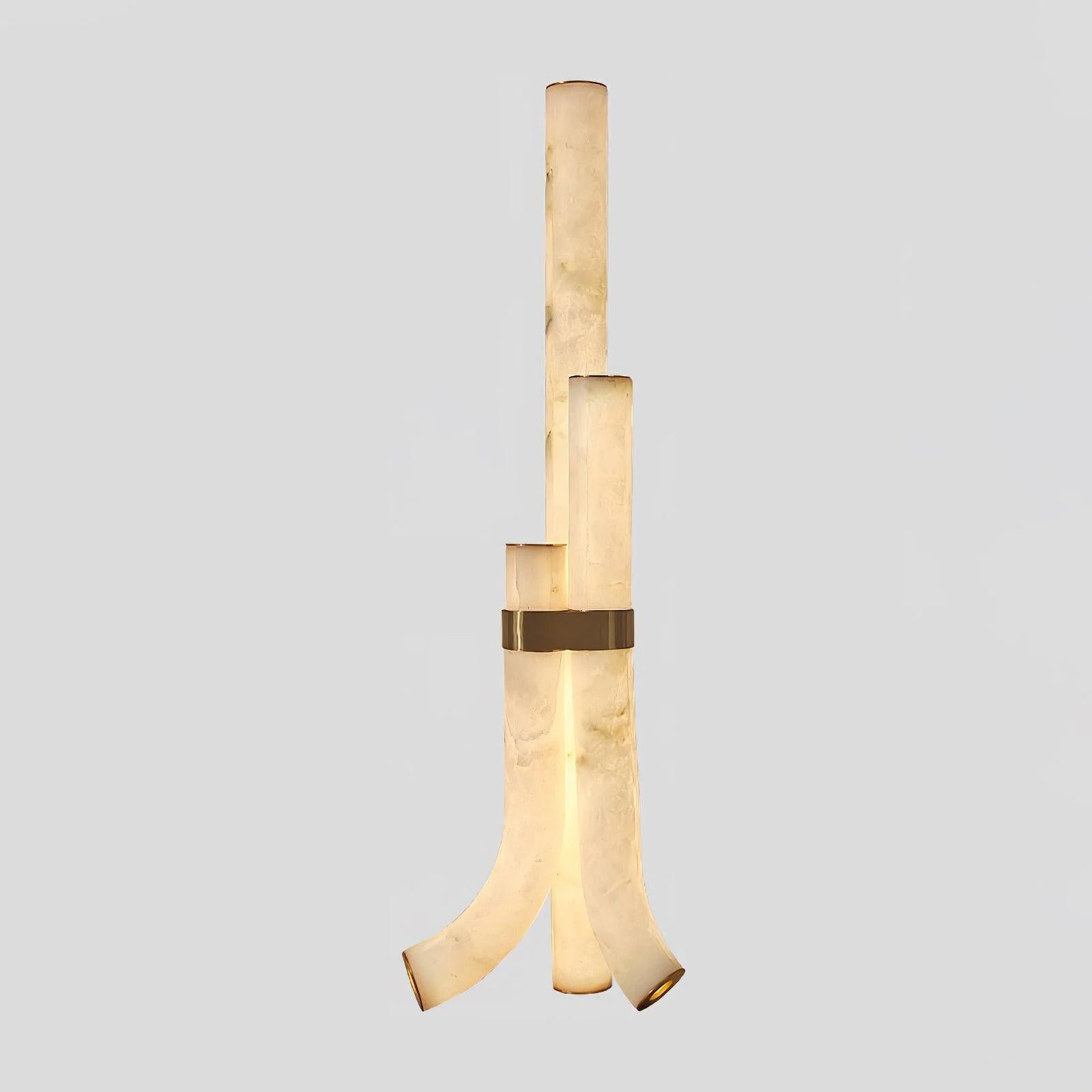 Modern Alabaster Piped Floor Lamp - Nuvé
