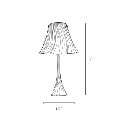 Wooj Design pleat lamp with a pleated fabric shade, showcasing a modern, elegant table lamp design.