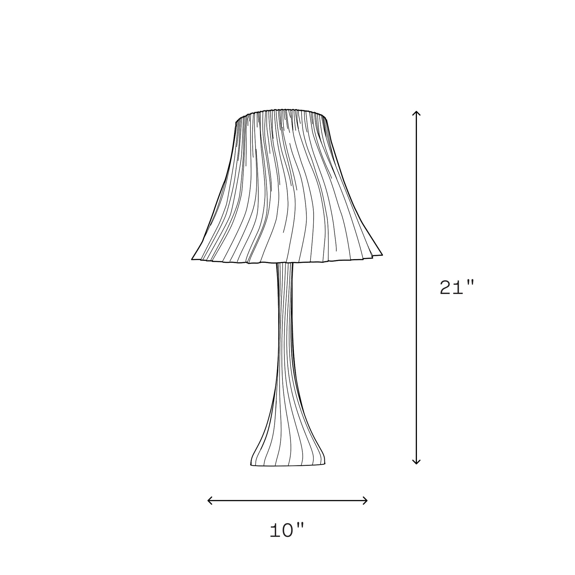 Wooj Design Pleat Lamp with pleated fabric shade and sleek base, showcasing a modern, stylish table lamp for contemporary interiors.