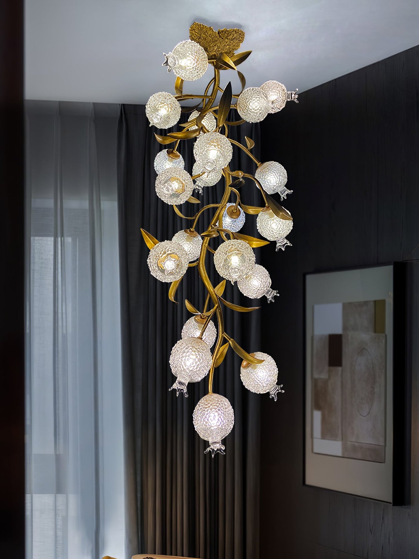 Pomegranate Brass Ceiling Lamp - Nuvé