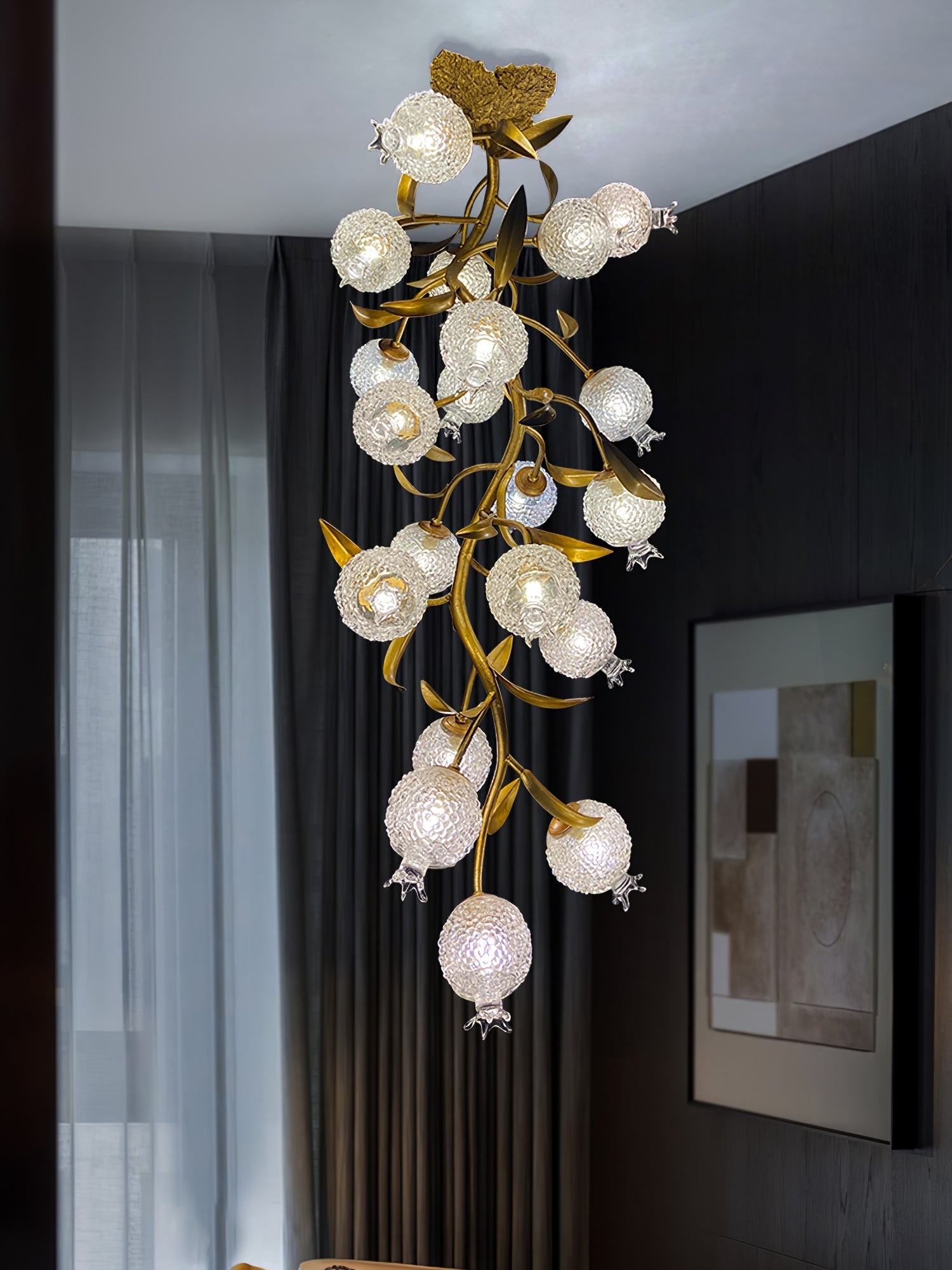 Pomegranate Brass Ceiling Lamp - Nuvé