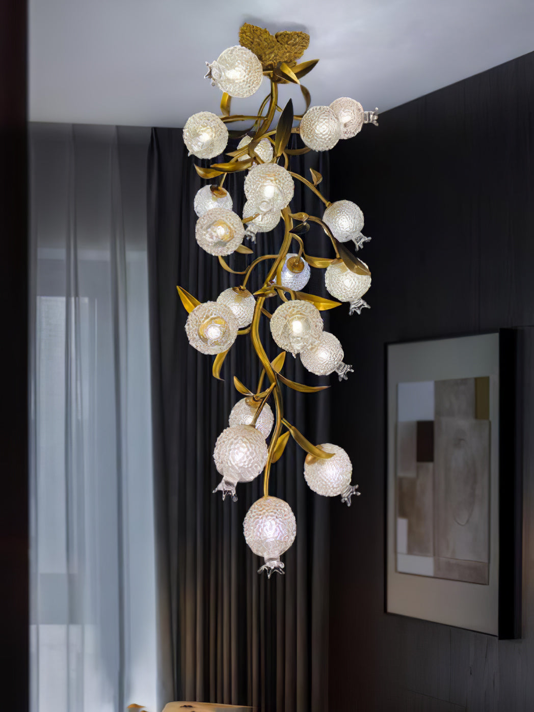 Pomegranate Brass Ceiling Lamp - Nuvé