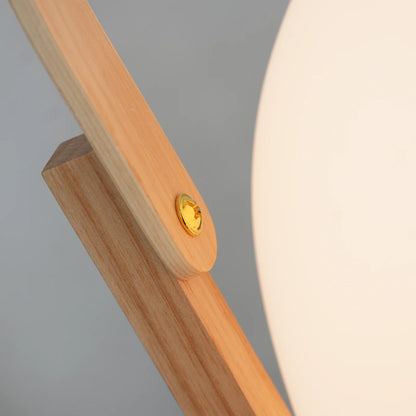 Portable Wood Lantern Glass Table Lamp - Nuvé