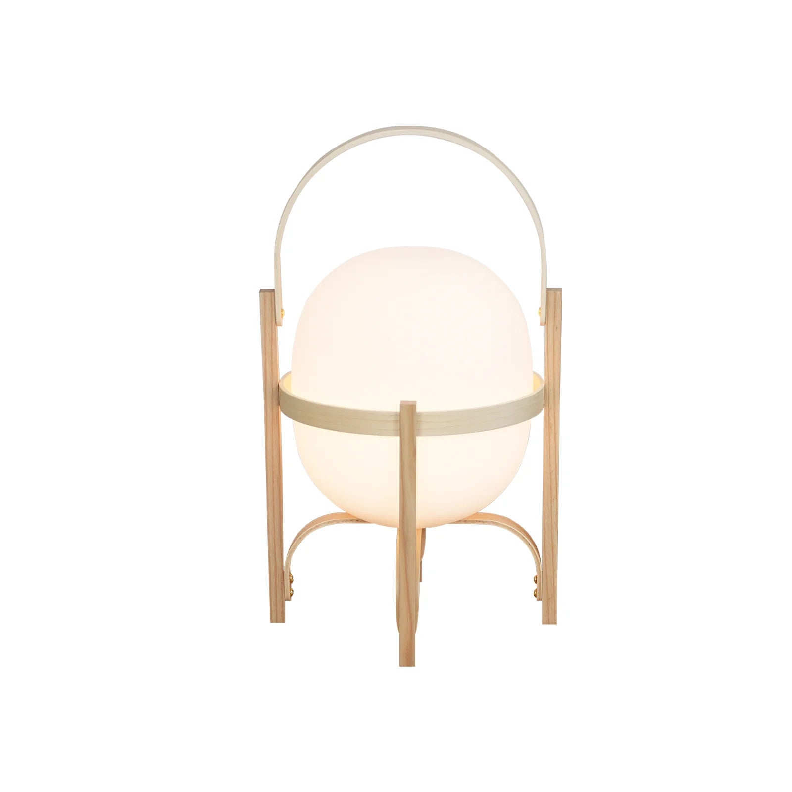 Portable Wood Lantern Glass Table Lamp - Nuvé