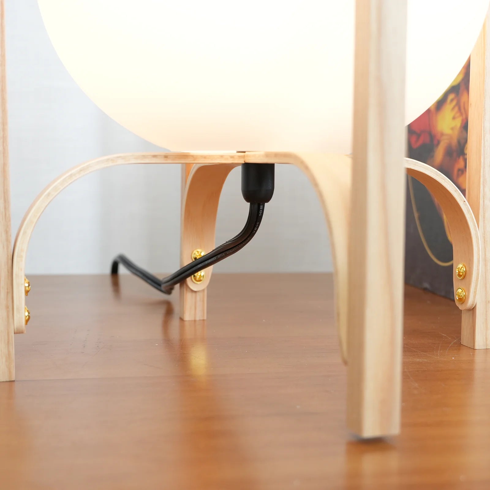 Portable Wood Lantern Glass Table Lamp - Nuvé