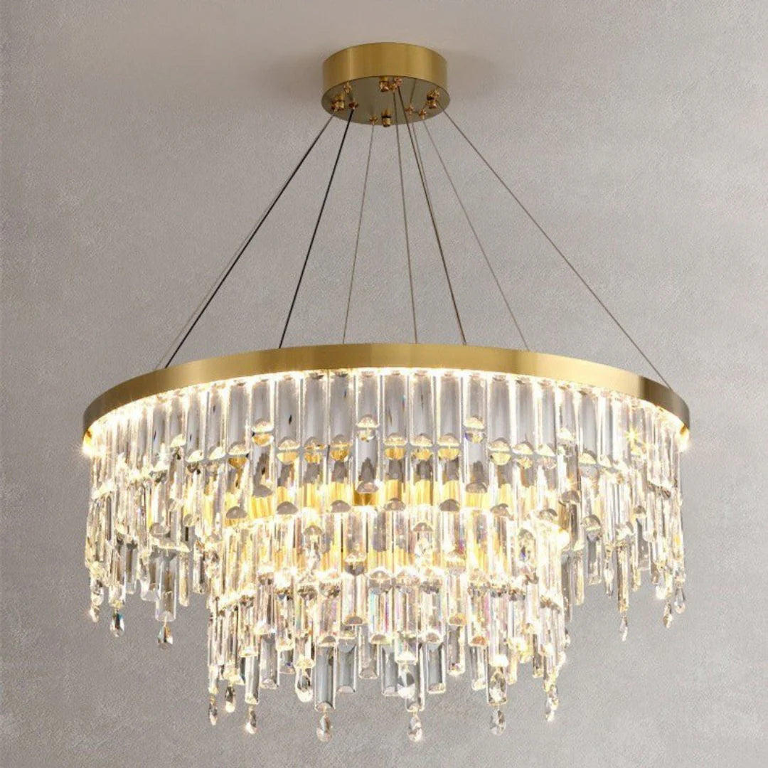 Prazzo Ring Staircase Crystal Chandelier - Nuvé