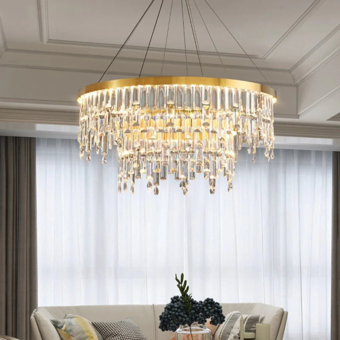 Prazzo Ring Staircase Crystal Chandelier - Nuvé