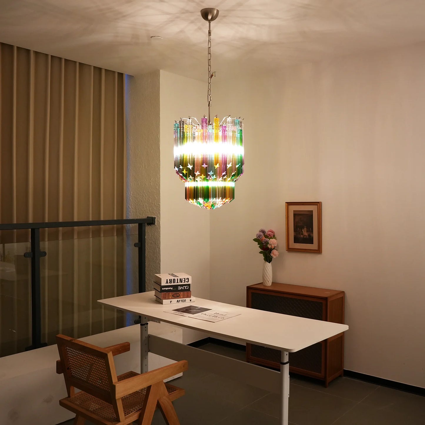 Prismatic Murano Colorful Chandelier - Nuvé
