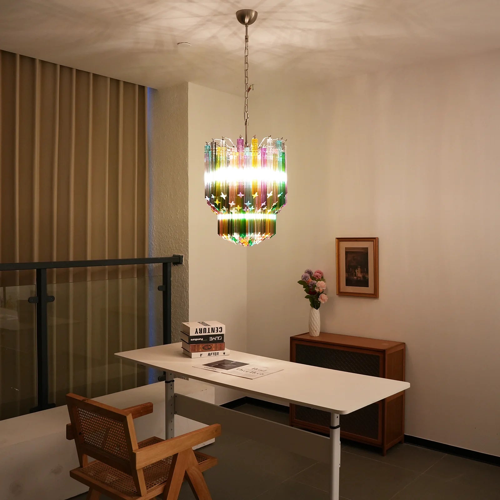 Prismatic Murano Colorful Chandelier - Nuvé