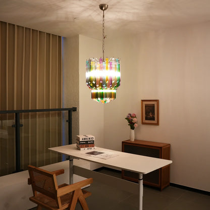 Prismatic Murano Colorful Chandelier - Nuvé