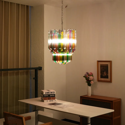 Prismatic Murano Colorful Chandelier - Nuvé